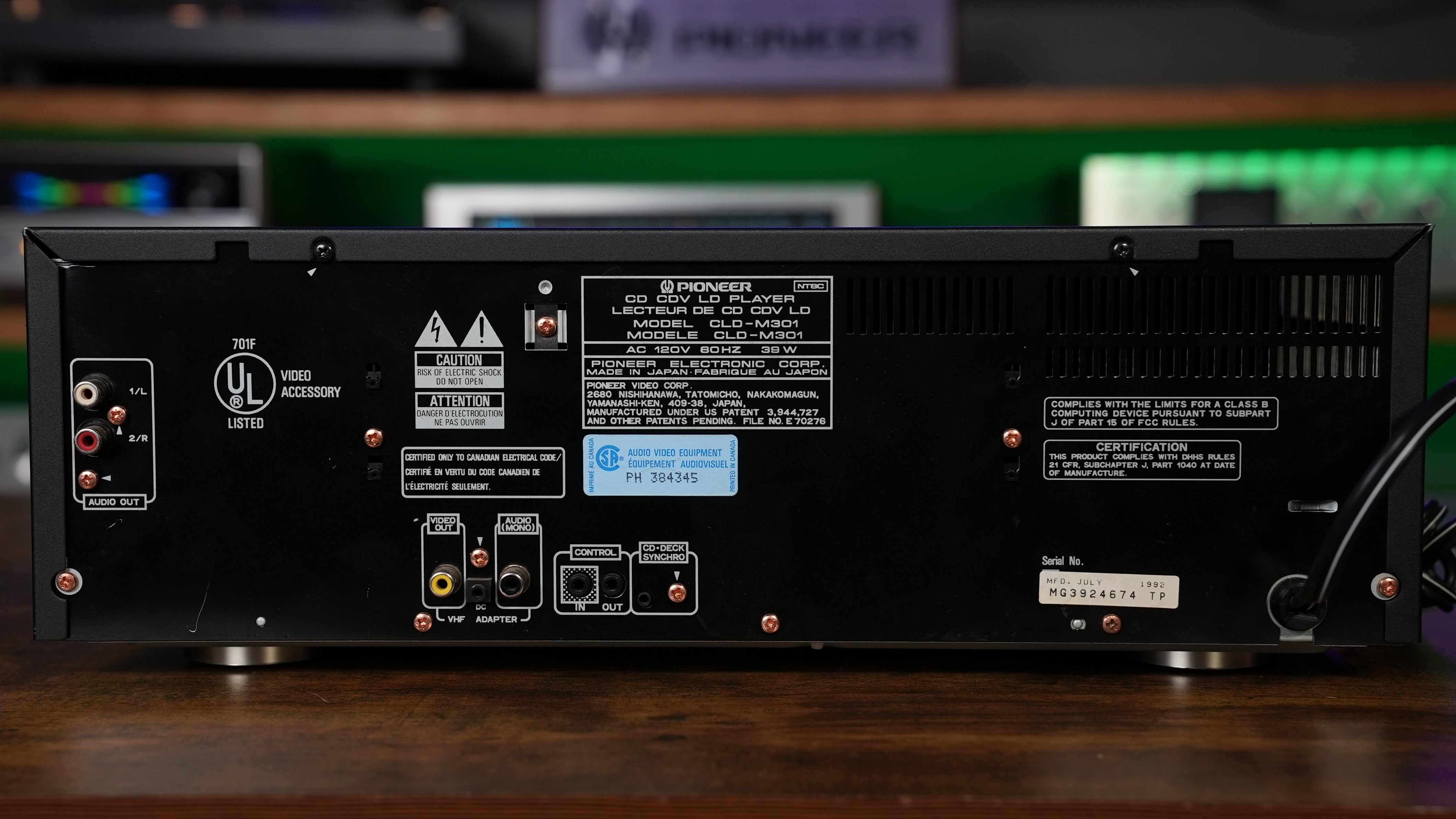 Pioneer CLD-M301